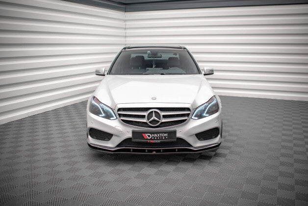 Frontlippe V.1 passend für Mercedes E AMG-Line Limousine W212 FL schwarz Hochglanz