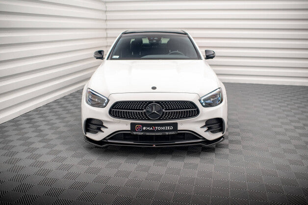 Frontlippe V.1 passend für Mercedes E AMG-Line W213 FL schwarz Hochglanz