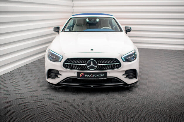 Frontlippe V.1 passend für Mercedes E-Klasse W213 Coupe FL (C238 FL) / Cabriolet (A238 FL) AMG-Line / 53 AMG schwarz Hochglanz