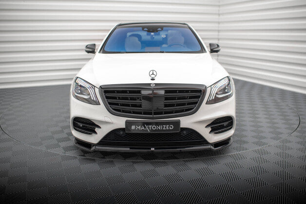 Frontlippe V.1 passend für Mercedes S AMG-Line W222 FL schwarz Hochglanz