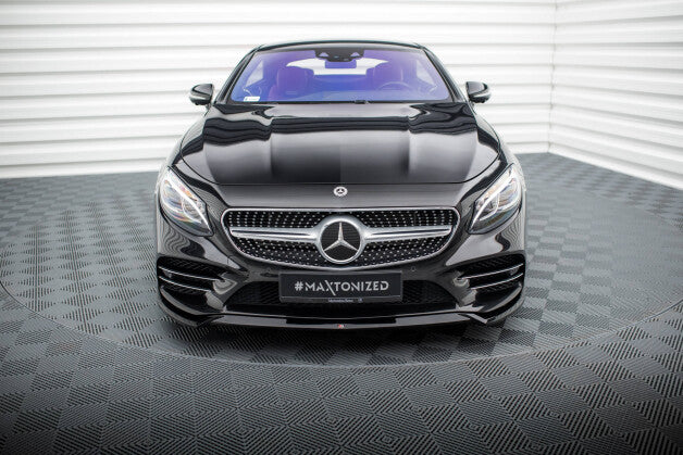 Frontlippe V.1 passend für Mercedes S Coupe AMG-Line C217 FL schwarz Hochglanz