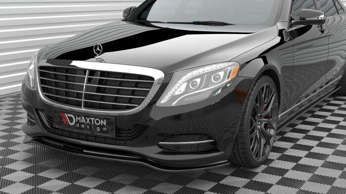 Frontlippe V.1 passend für Mercedes S W222 schwarz Hochglanz