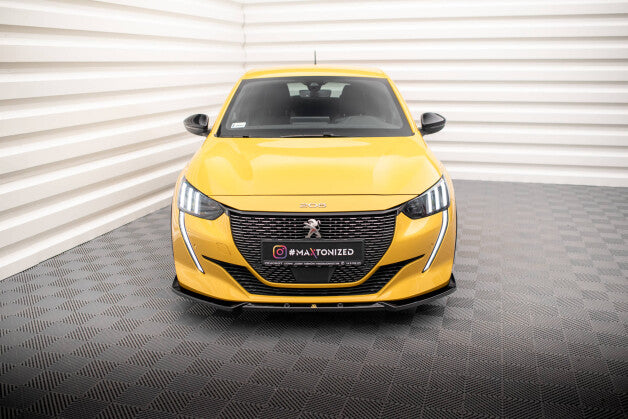 Frontlippe V.1 passend für Peugeot 208 GT Mk2 schwarz Hochglanz