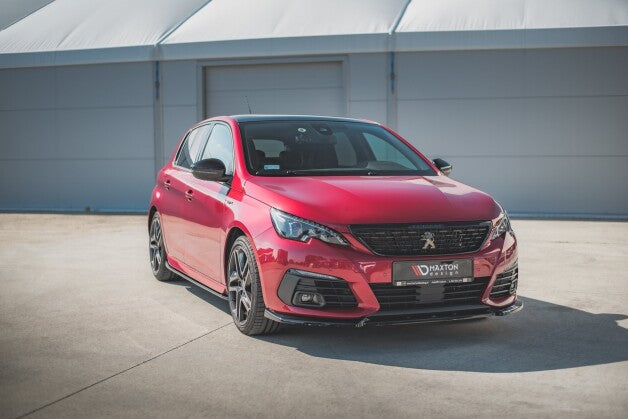 Frontlippe V.1 passend für Peugeot 308 GT Mk2 FL schwarz Hochglanz
