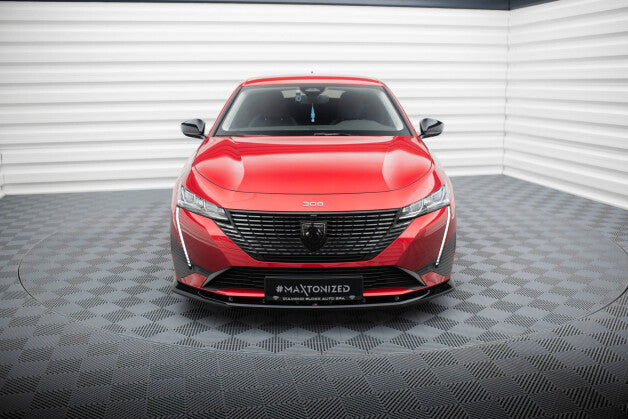 Frontlippe V.1 passend für Peugeot 308 Mk3 schwarz Hochglanz