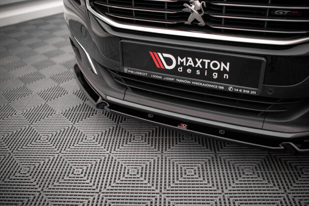 Frontlippe V.1 passend für Peugeot 508 GT Mk1 FL schwarz Hochglanz