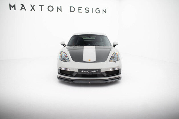 Frontlippe V.1 passend für Porsche 718 Cayman GTS 982c schwarz Hochglanz