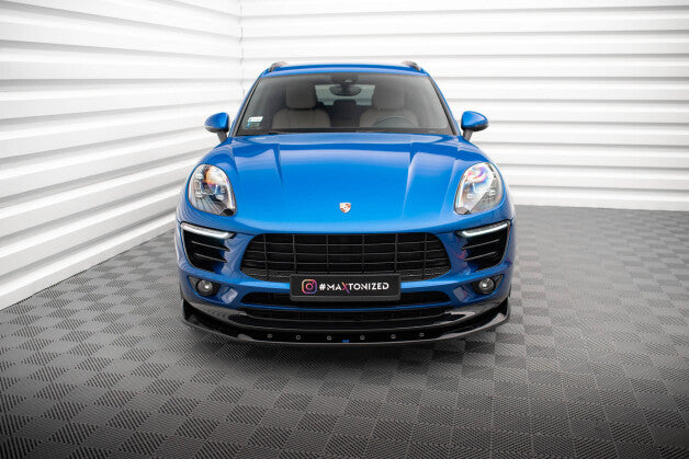 Frontlippe V.1 passend für Porsche Macan Mk1 schwarz Hochglanz