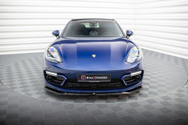 Frontlippe V.1 passend für Porsche Panamera E-Hybrid 971 FL schwarz Hochglanz