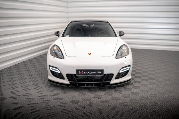 Frontlippe V.1 passend für Porsche Panamera Turbo Sport Design Package 970 schwarz Hochglanz