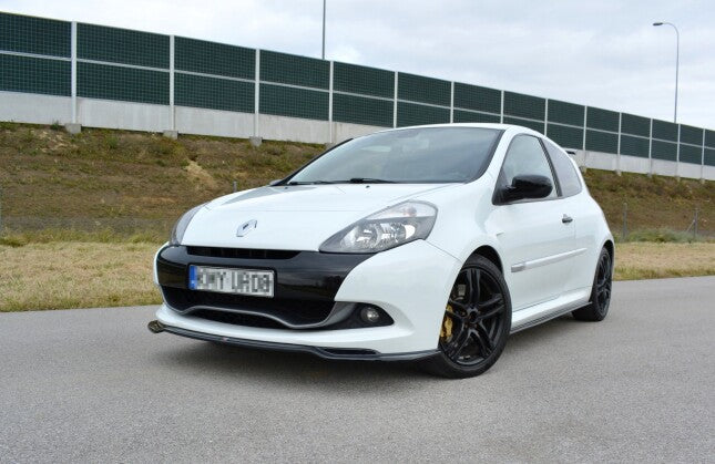 Frontlippe V.1 passend für Renault Clio MK3 RS FL schwarz Hochglanz