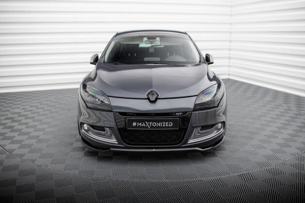 Frontlippe V.1 passend für Renault Megane GT Mk3 FL schwarz Hochglanz