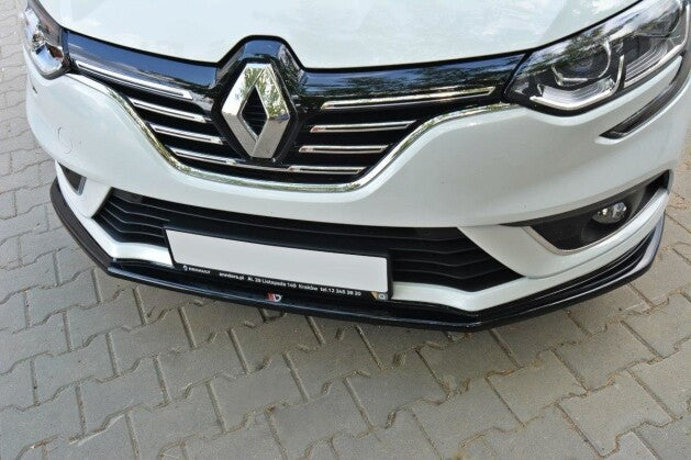 Frontlippe V.1 passend für Renault Megane Mk4 Hatchback schwarz Hochglanz