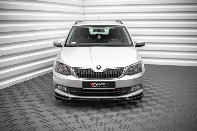 Frontlippe V.1 passend für Skoda Fabia Mk3 schwarz Hochglanz