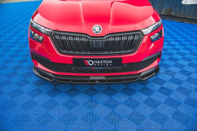 Frontlippe V.1 passend für Skoda Kamiq Mk1 schwarz Hochglanz