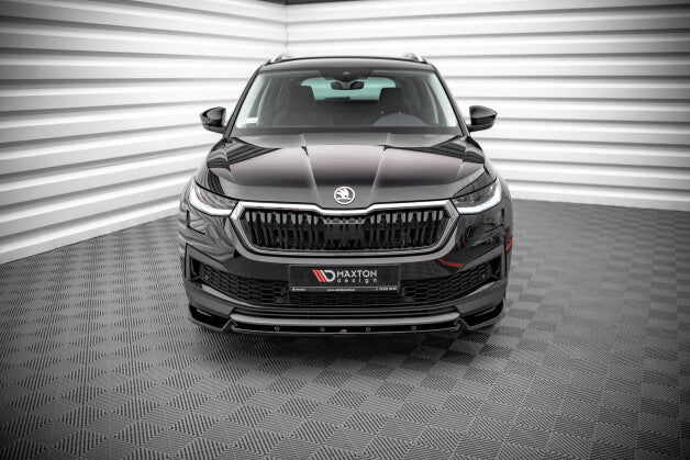Frontlippe V.1 passend für Skoda Kodiaq Mk1 FL schwarz Hochglanz