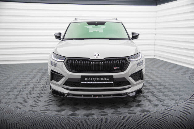 Frontlippe V.1 passend für Skoda Kodiaq RS Mk1 FL schwarz Hochglanz