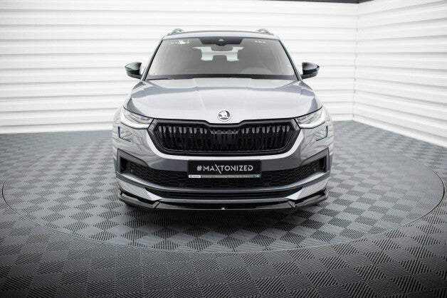 Frontlippe V.1 passend für Skoda Kodiaq Sportline Mk1 FL schwarz Hochglanz