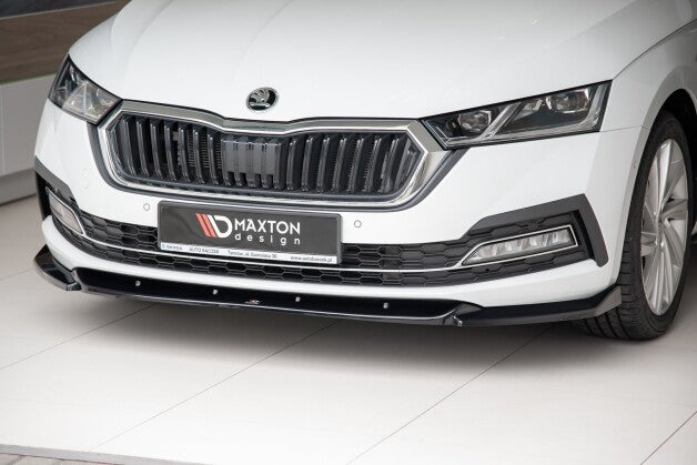 Frontlippe V.1 passend für Skoda Octavia Mk4 schwarz Hochglanz