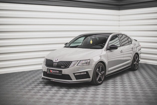 Frontlippe V.1 passend für Skoda Octavia RS Mk3 FL schwarz Hochglanz