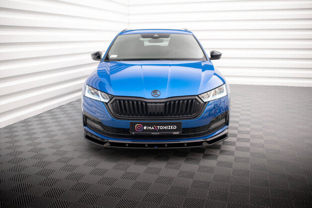 Frontlippe V.1 passend für Skoda Octavia Sportline Mk4 schwarz Hochglanz