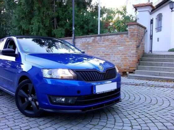 Frontlippe V.1 passend für Skoda Rapid schwarz Hochglanz