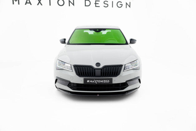 Frontlippe V.1 passend für Skoda Superb Liftback / Combi Mk3 schwarz Hochglanz