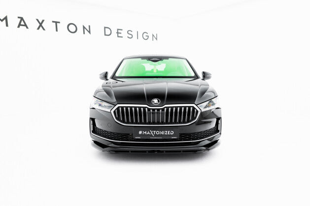 Frontlippe V.1 passend für Skoda Superb Mk4 schwarz Hochglanz
