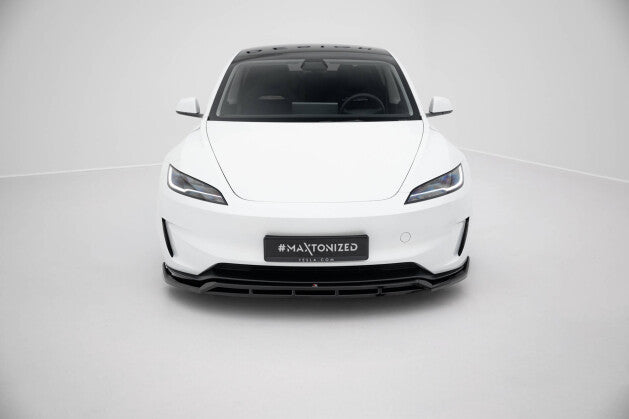 Frontlippe V.1 passend für Tesla Model 3 Performance Mk1 FL schwarz Hochglanz