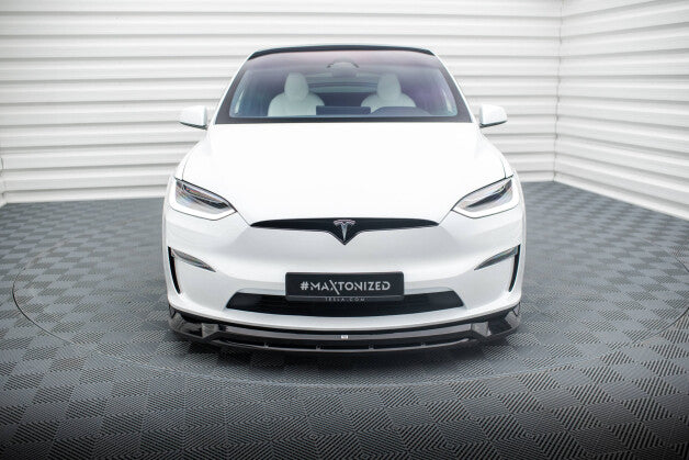 Frontlippe V.1 passend für Tesla Model X Mk1 FL schwarz Hochglanz