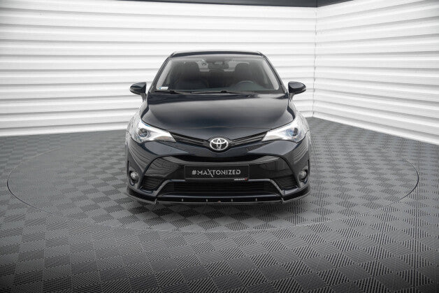 Frontlippe V.1 passend für Toyota Avensis Mk3 FL schwarz Hochglanz