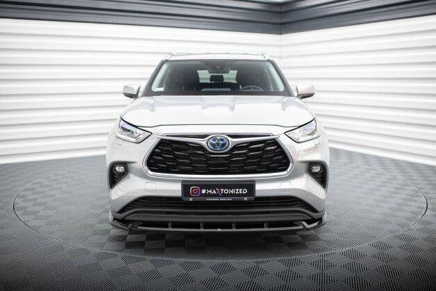 Frontlippe V.1 passend für Toyota Highlander Mk4 schwarz Hochglanz