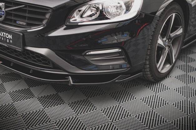Frontlippe V.1 passend für Volvo S60 R-Design Mk2 FL schwarz Hochglanz