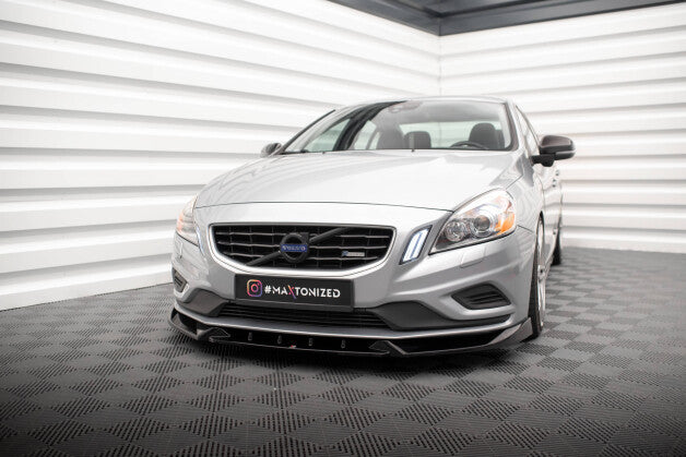 Frontlippe V.1 passend für Volvo S60 R-Design Mk2 schwarz Hochglanz