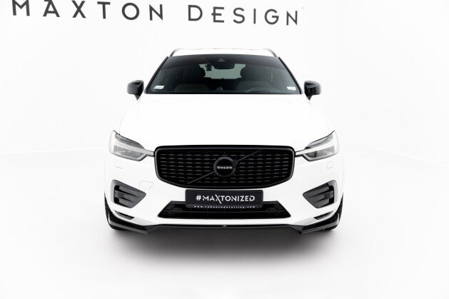 Frontlippe V.1 passend für Volvo XC60 Mk2 R-Design schwarz Hochglanz