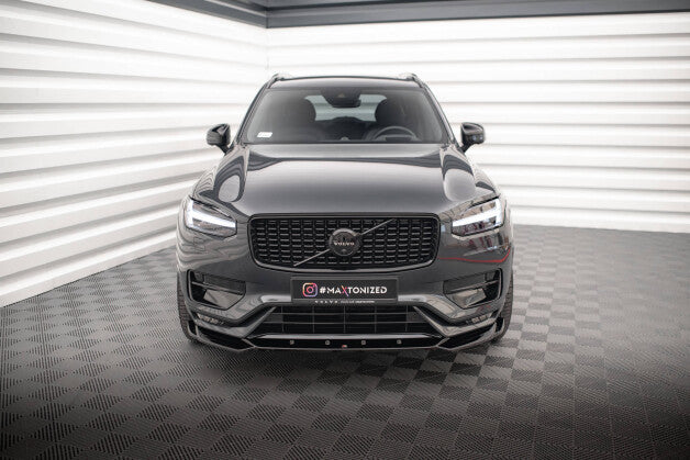 Frontlippe V.1 passend für Volvo XC90 R-Design Mk2 FL schwarz Hochglanz