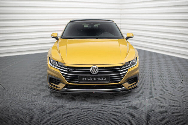 Frontlippe V.1 passend für VW Arteon R-Line Limousine / Shooting Brake Mk1 schwarz Hochglanz