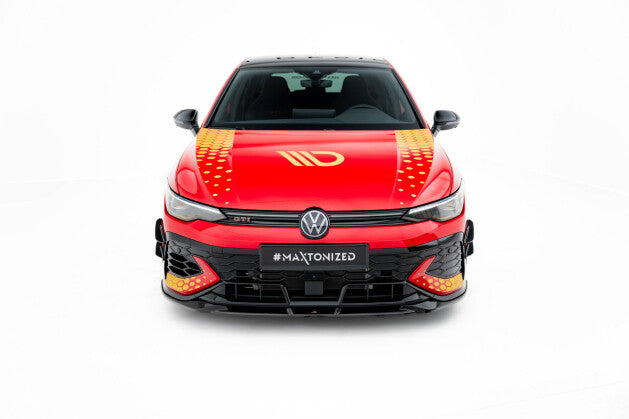 Frontlippe V.1 passend für VW Golf GTI Clubsport Mk8 FL schwarz Hochglanz