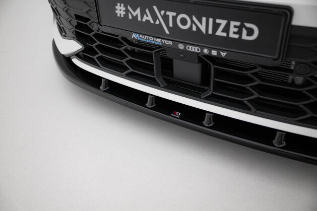 Frontlippe V.1 passend für VW Golf GTI / GTE / R-Line Mk8 FL schwarz Hochglanz