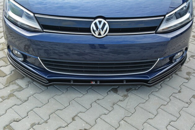 Frontlippe V.1 passend für VW Jetta 6 schwarz Hochglanz