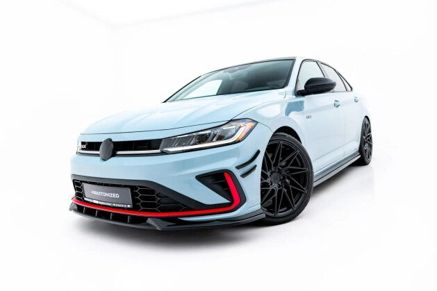 Frontlippe V.1 passend für VW Jetta GLI Mk7 Facelift 2 schwarz Hochglanz