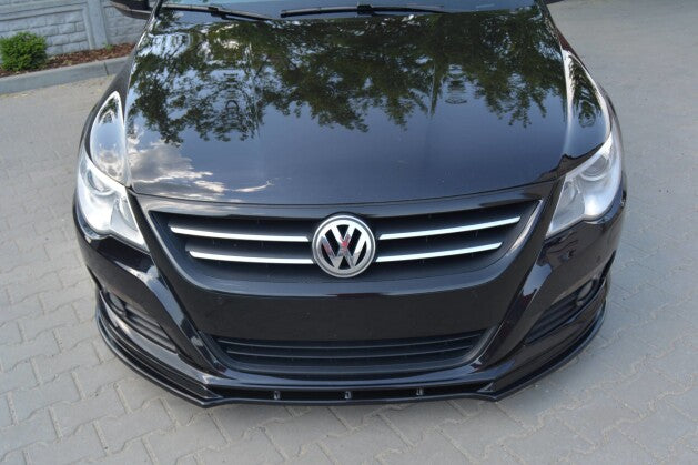Frontlippe V.1 passend für VW Passat CC vor FL Standard Stoßstange schwarz Hochglanz
