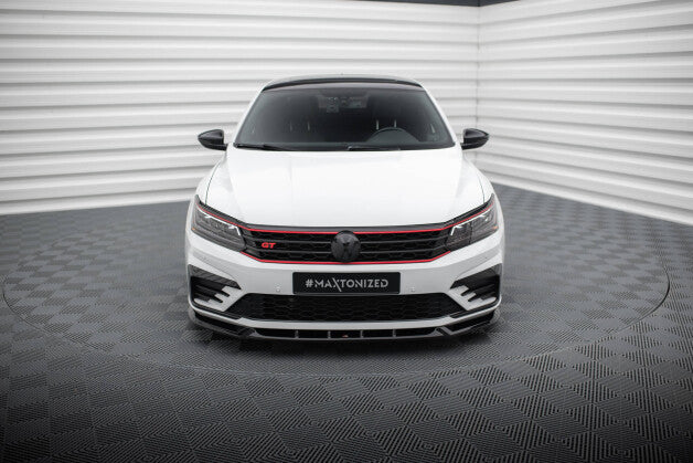 Frontlippe V.1 passend für VW Passat GT B8 FL USA schwarz Hochglanz