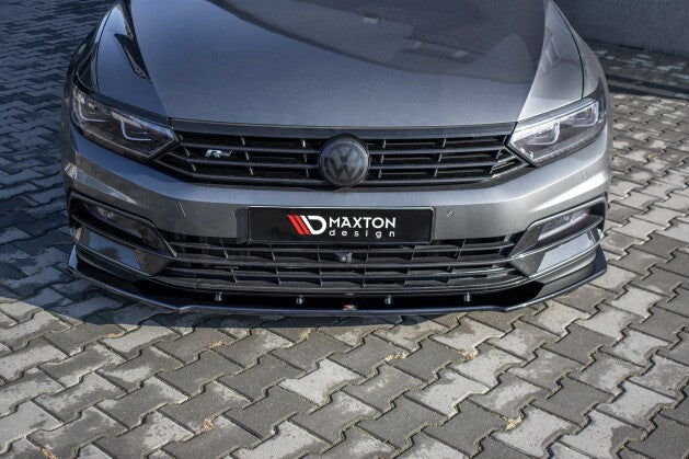 Frontlippe V.1 passend für VW Passat R-Line B8 schwarz Hochglanz