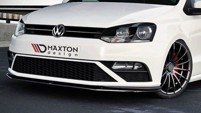 Frontlippe V.1 passend für VW Polo GTI Mk5 FL schwarz Hochglanz