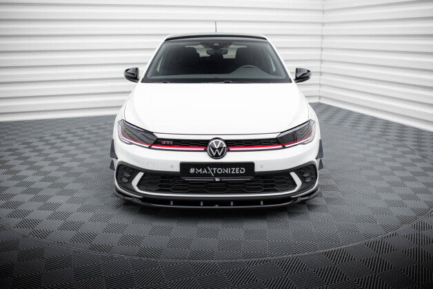 Frontlippe V.1 passend für VW Polo GTI Mk6 FL schwarz Hochglanz