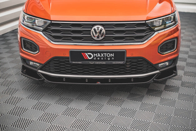 Frontlippe V.1 passend für VW T-Roc Mk1 schwarz Hochglanz
