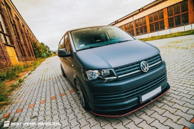 Frontlippe V.1 passend für VW T6 schwarz Hochglanz