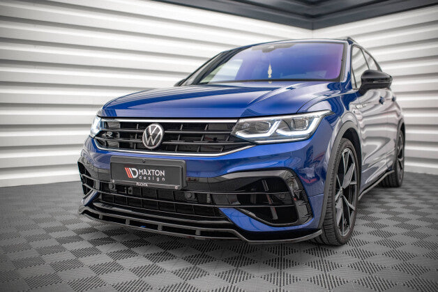 Frontlippe V.1 passend für VW Tiguan R / R-Line Mk2 FL schwarz Hochglanz
