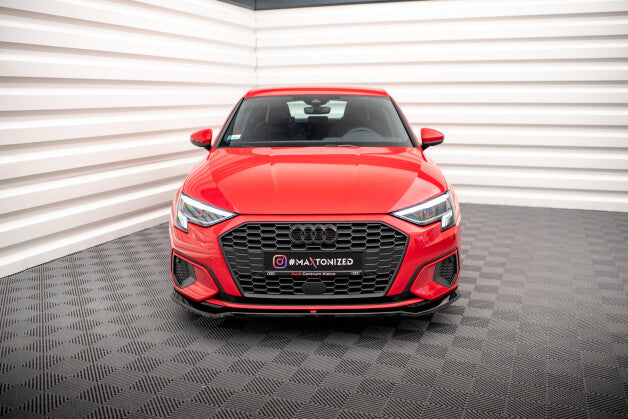Frontlippe V.2 passend für Audi A3 8Y schwarz Hochglanz